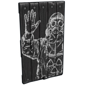 Chalk Menace Wood Door