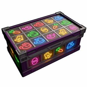 Neon Bunnies Large Wooden Box