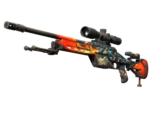 StatTrak™ SSG 08 | Dragonfire (Minimal Wear)