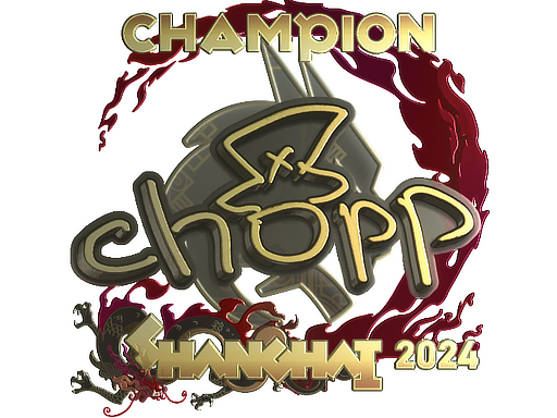 Sticker | chopper (Gold, Champion) | Shanghai 2024