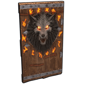 Wolf Warrior Wooden Door