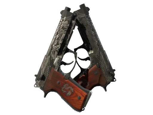 StatTrak™ Dual Berettas | Dualing Dragons (Battle-Scarred)
