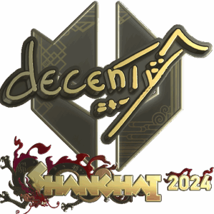 Sticker | decenty (Gold) | Shanghai 2024