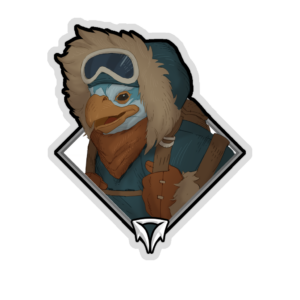 Gold Crownfall Sticker - Kez (Parka)