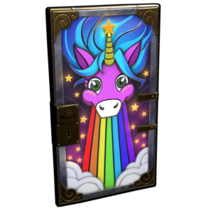 Rainbow Pony Metal Door