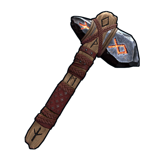 Ancient Runic Stone Hatchet