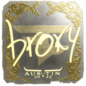 Sticker | broky (Gold) | Austin 2025