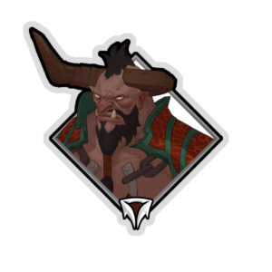 Gold Crownfall Sticker - Centaur